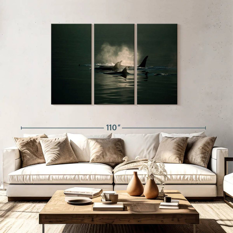 Brampt Orca Whale Pod, 48" H x 74" W