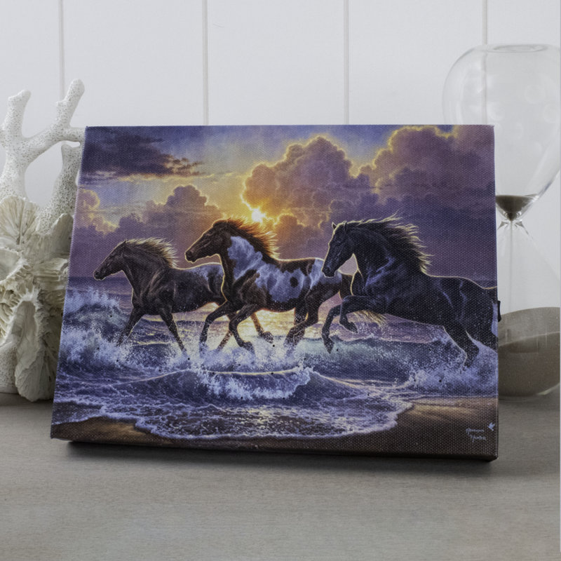 Against The Wind 8X6 Lighted Tabletop Canvas