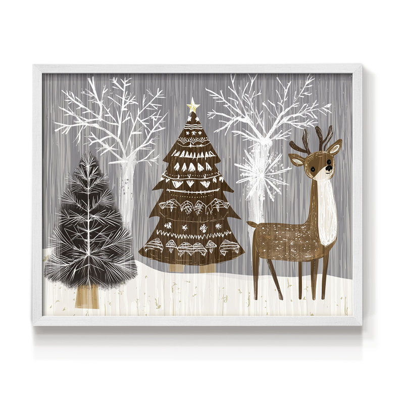 Chirstmas Art-CLIII -Framed Print - Restickable, H 16 po x l 20 po, Blanc