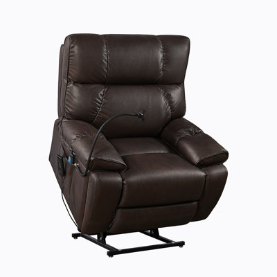 Recliner Chair with Phone Holder,Electric Power Lift Recliner Chair with 2 Motors Massage And Heat -  Hokku Designs, DA0D75EA33934AC6BB211B09DC9F1798