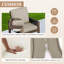 Ensemble de conversation en bois massif 6 pièces avec canapé, table basse et repose-pieds-108734347