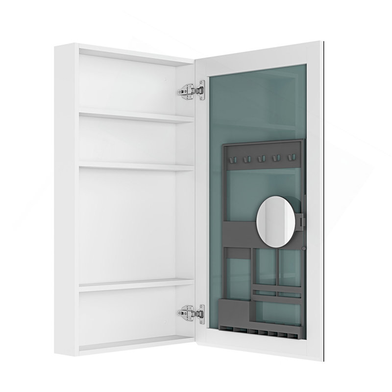 Armoire à pharmacie sans cadre Surface Mirror, H 4,8 po x l 36 po x P 20 po, Blanc