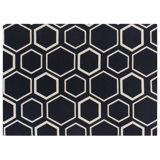 Flatweave flatweave New Zealand Wool Navy/White Area Rug