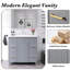 Meuble-lavabo sur pied 36 po avec comptoir en céramique-940194616-940194612