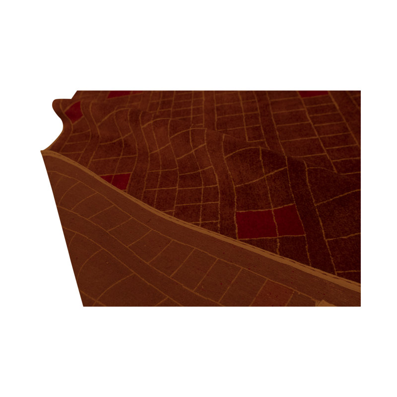 King Gabeh Wool Geometric Area Rug in Red/Rust/Orange