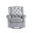 Zeger Gray Fabric Glider Chair with Swivel