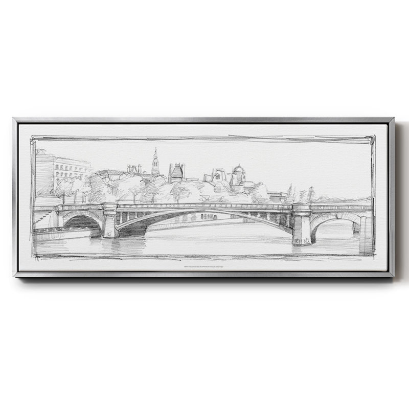 Pont de Notre Dame - toile encadrée, H 8 po x l 20 po