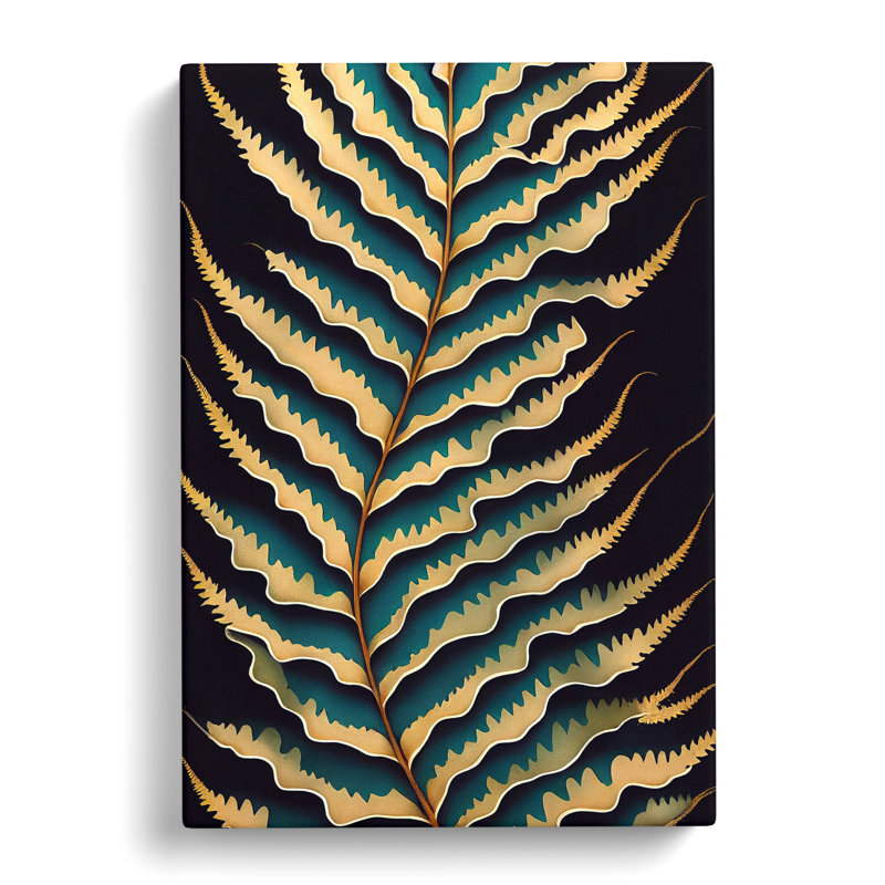Bilbania Fern Leaf Digital - Wrapped Canvas, 76cm H x 50cm W x 3cm D