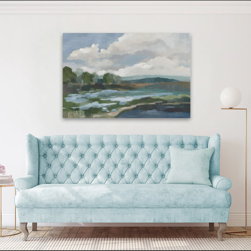 Fleurs côtières bleu clair - Nuage bleu, H 60 po x l 40 po