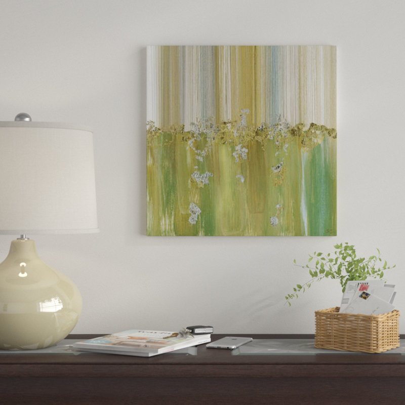 « matinée rosée ii », impression sur toile, H 18 po x l 18 po x P 1,5 po, Pas de tapis, Toile avec cadre noir