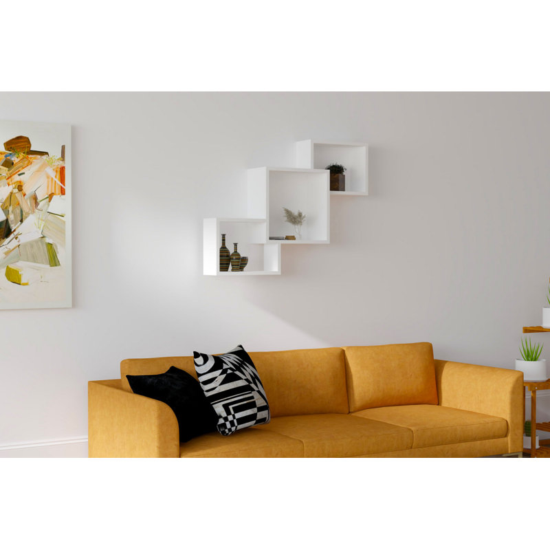 Tablette décorative 6 pièces, Blanc