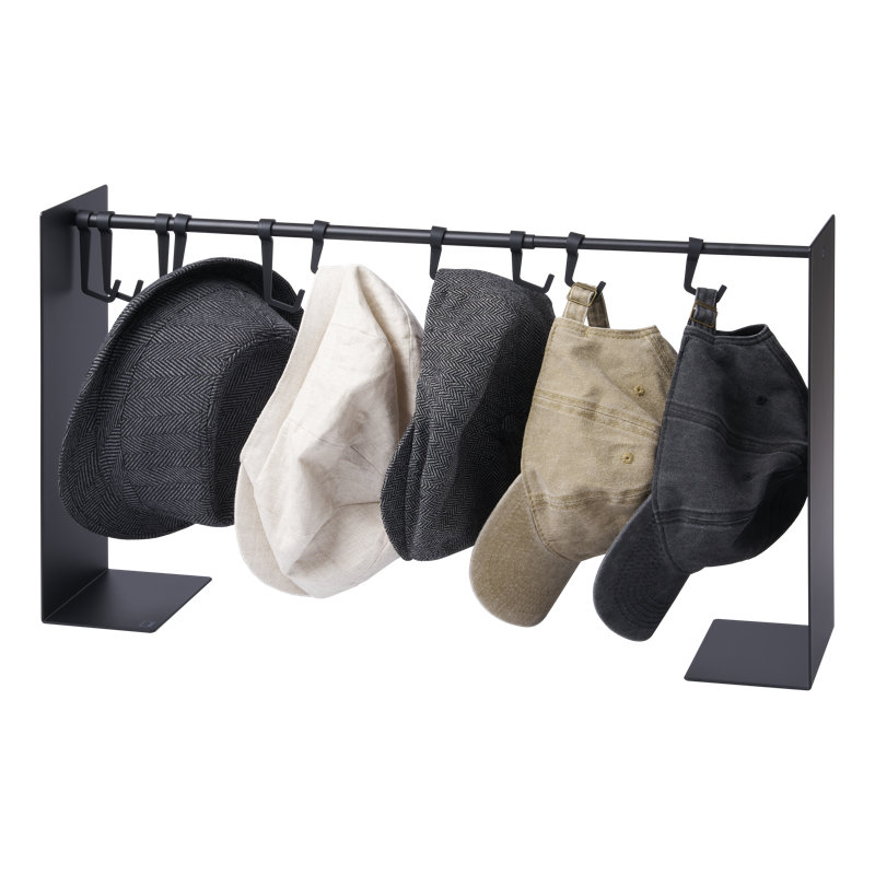 Adjustable Black Steel Hat Hanging Organizer
