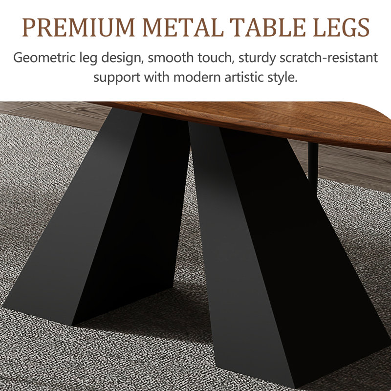 86'' Rectangular Dining Table With 8 Fabric Upholstered Dining Chairs