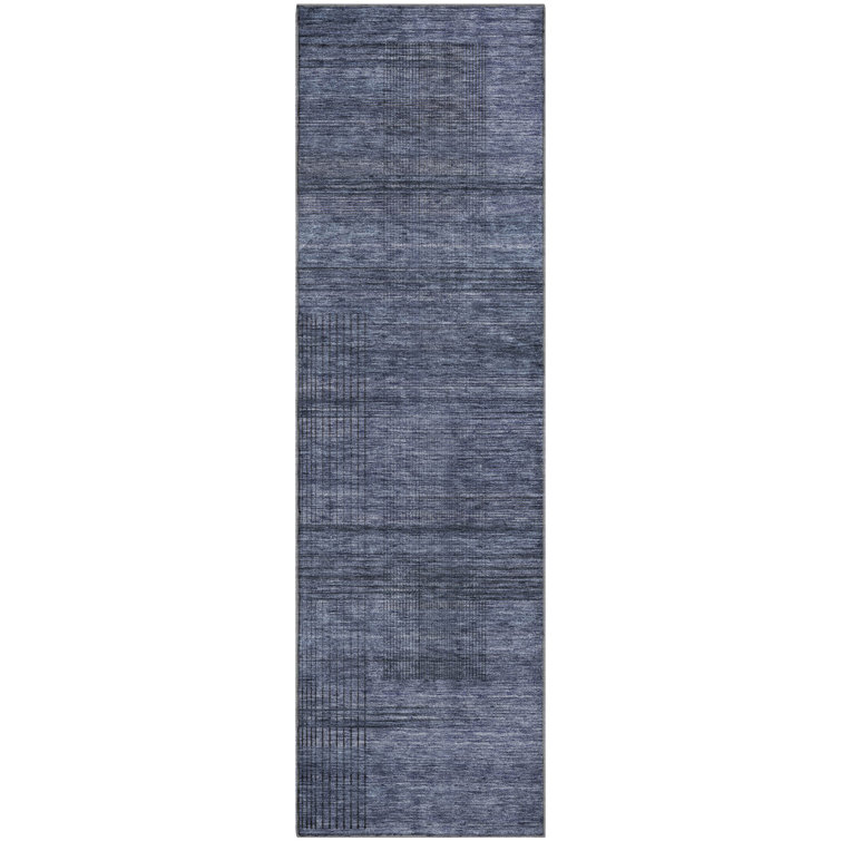 Premium Machine Washable Prisco Navy Rug