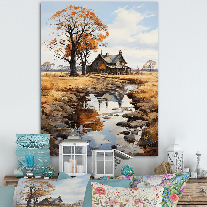 «Farmhouse Rustic Retreat I», reproduction sur toile, Toile tendue, H 20 po x l 12 po x P 1 po