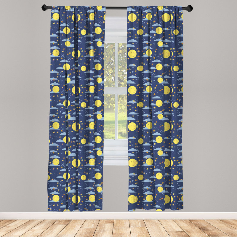 Rideaux 4 panneaux East Urban Home Moon, L 28 po x L 63 po