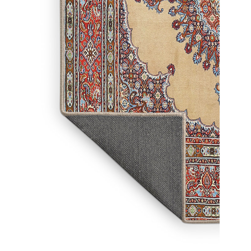 Tapis traditionnel rouge / brun Deux, Rectangle 4 pi x 6 pi