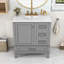 Ensemble de meuble-lavabo 30 po avec lavabo en céramique, armoire de rangement et 3 tiroirs-1817015562