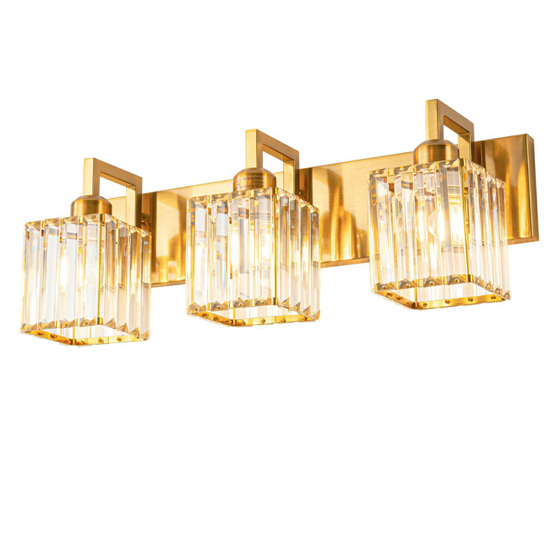 Lumière de coiffeuse Kyneisha, Doré, Trois lumières