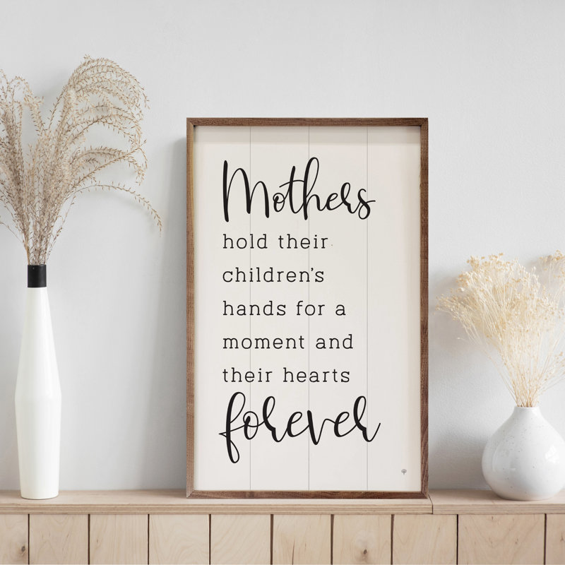 Mothers Hold Their Children's Hands White, 8" H x 5" W x 1" D