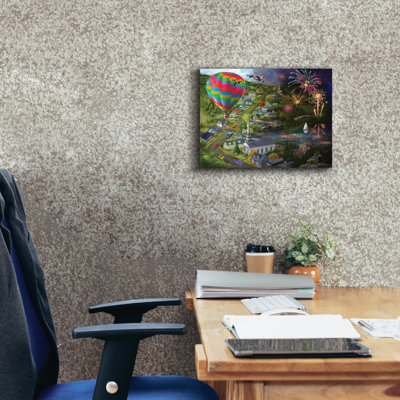 'Day And Night In The Valley' by Bigelow Illustrations Canvas Wall Art