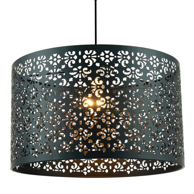 25cm H Metal Drum Lamp Shade ( Screw On )