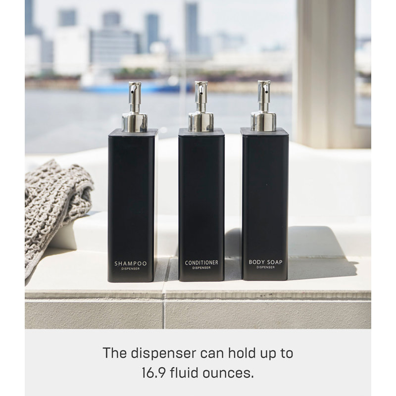 Black Rectangular ABS Resin Body Soap Dispenser