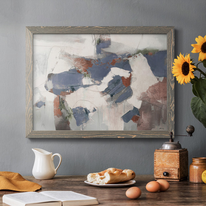 «Blue Abstract», reproduction sur toile flottante, Gris, H 14 po x l 20 po x P 1,5 po