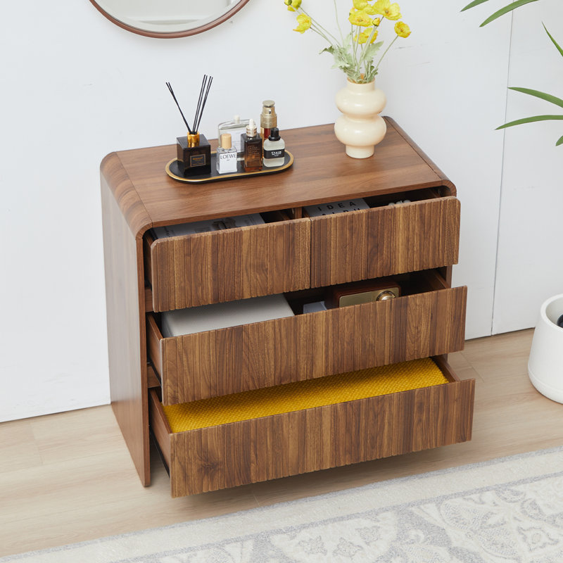 Commode 4 tiroirs (l 31,5 po), Brun