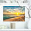 Plage blanche à l'île de la Barbade - impression de paysage marin moderne-34271127-34271226