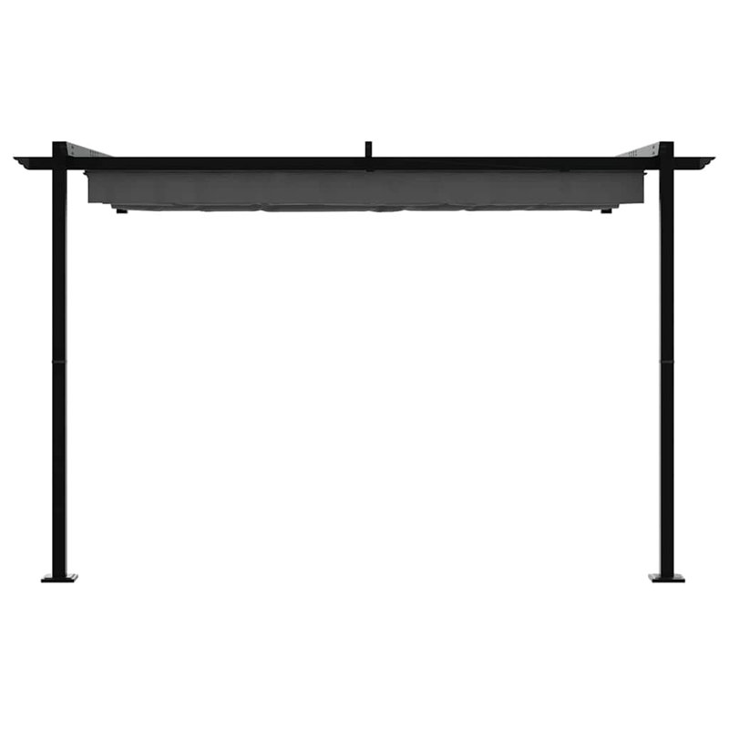  Wall Mounted Gazebo Anthracite Steel, 300" H x 300" W x 300" D, Anthracite