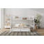 Lit superposé simple en L en forme de L avec sommier simple - robuste et amp; Peu encombrant