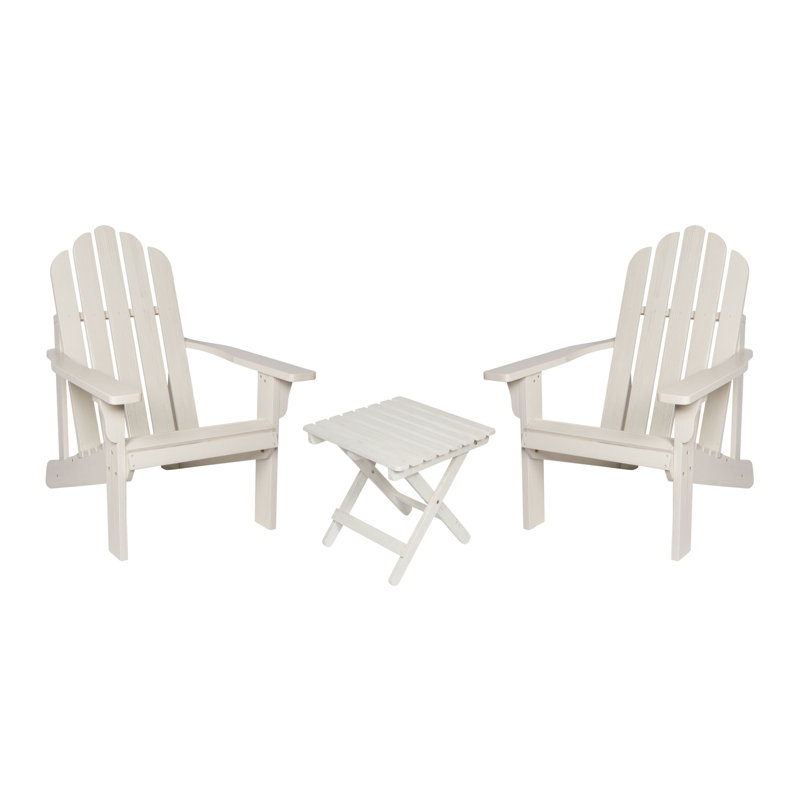 Grandview Outdoor Adirondack Set, White