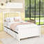Lit plateforme simple en bois avec tiroirs de rangement et tête de lit-1610874309