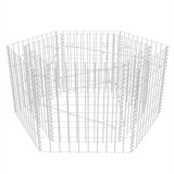 vidaXL Gabion Basket Hexagonal, Galvanized Steel Gabion Planter, High Load Capacity