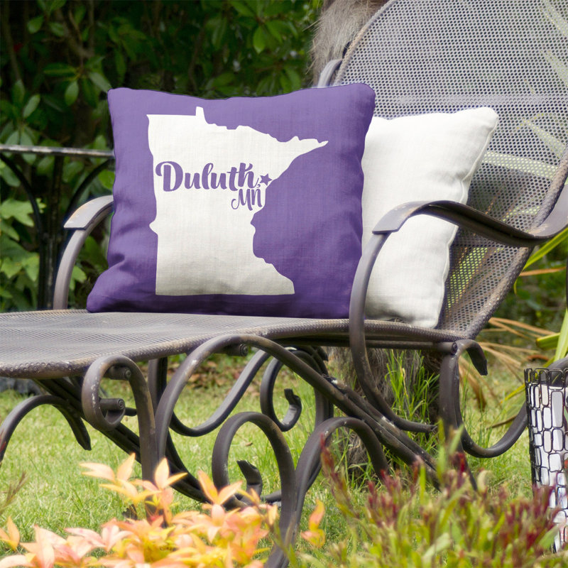 Coussin décoratif d'intérieur/d'extérieur, Duluth, 20 po x 20 po, Mauve