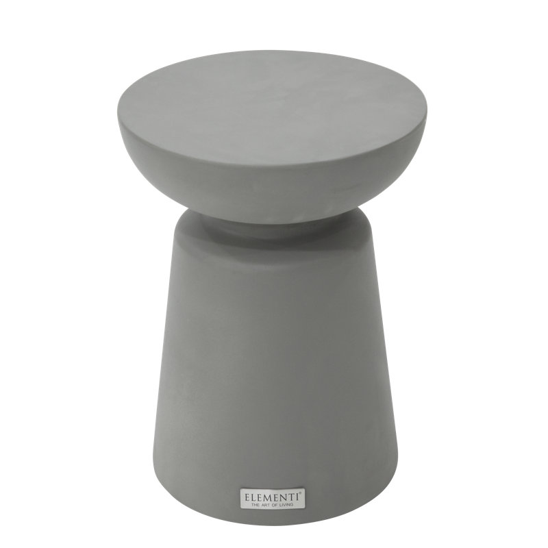 KYLIX Side Table Small Concrete Round End Table 35 x 35 x 47 cm, Grey/Brown/Blue