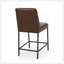 Ensemble de 2 tabourets de comptoir élégants et modernes avec revêtement capitonné et structure en fer durable pour une assise élégante