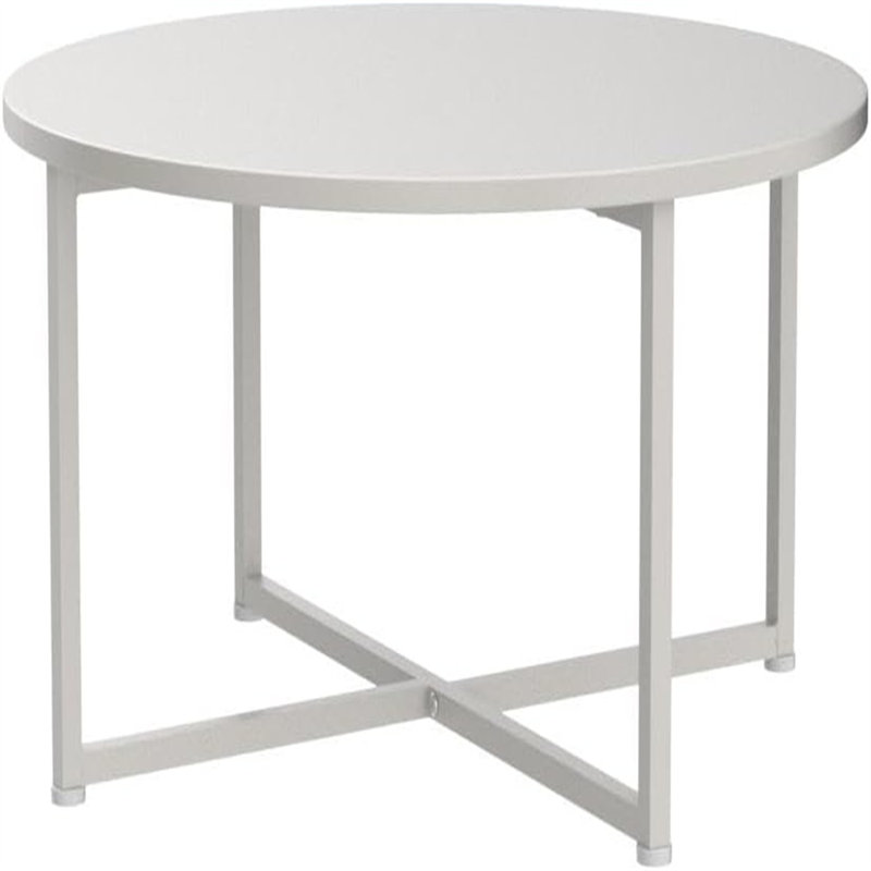 End Table, White, 15.98" H x 31.5" W x 31.5" D