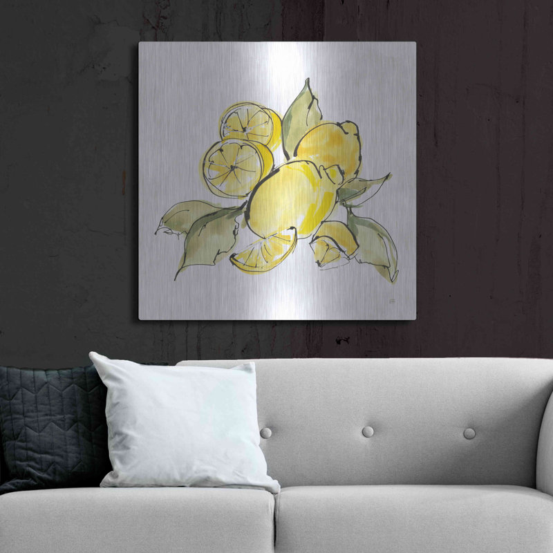«Lemon Still Life III» par Chris Paschke, H 36 po x l 36 po