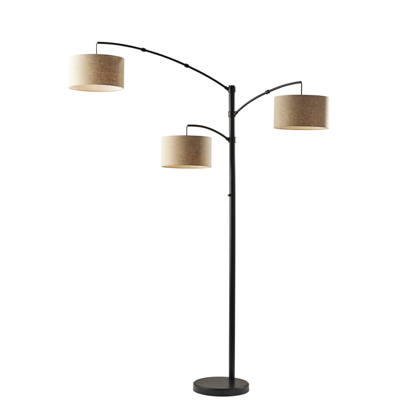 Lampe sur pied à branches 82 "Atelier, Brun pâle, Bronze foncé