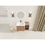 Meuble-lavabo mural 36 po avec lavabo en céramique et tablettes de rangement et 1 porte à fermeture en douceur, emballage KD, contreplaqué