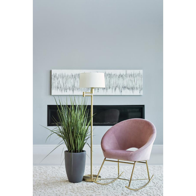Chaise berçante Pecora, Bois de rose / laiton