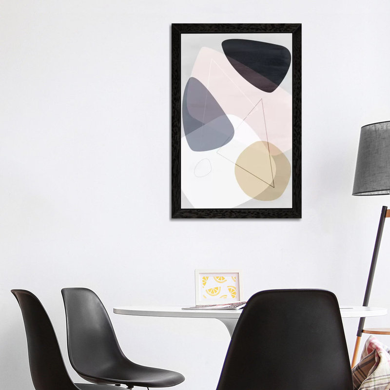 Graphic CL.B by Mareike Böhmer - Print on Canvas, 101.6 cm H x 66.04 cm W, Black Floater Framed