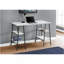 Bureau d'ordinateur à 4 tiroirs à finition blanche avec pieds en métal noir H 29,75 po x l 47,01 po x P 23,55 po-557255331