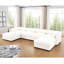 Canapé modulaire modulaire avec rangement, très grand canapé modulaire en forme de U pour le salon, canapé modulaire convertible avec repose-pieds de rangement, siège profond, dossier cylindrique et accoudoirs-583043988