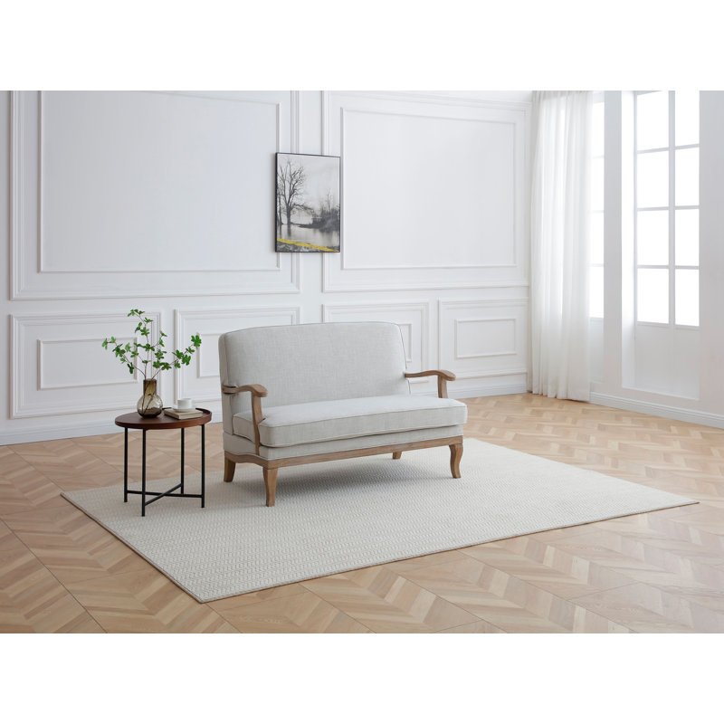 Avis 2 Seater Linen Loveseat, Plain