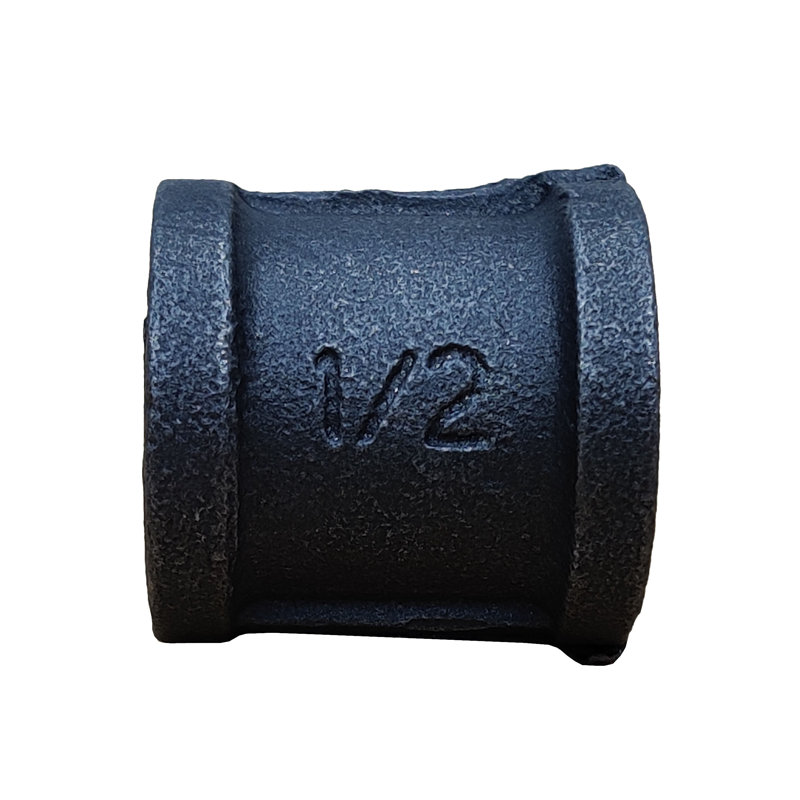 1/2" Black Pipe Coupler Straight Connector Cast Iron Connector Industrial Steel Grey Fits Standard
