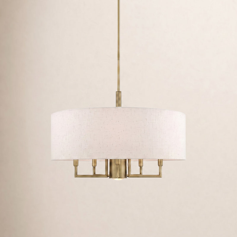 Bazilijus 6-Light Chandelier, Laiton antique