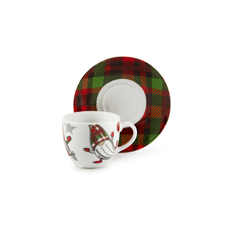 Tartan Gnome Porcelain Coffee Cup